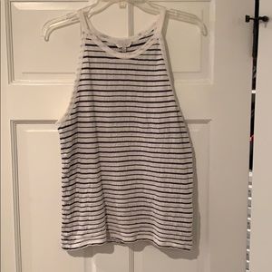 Lucky navy and white tank top